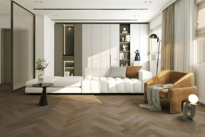 Кварцевый ламинат Home Expert Паркет Дуб Ливингстон 33-3009